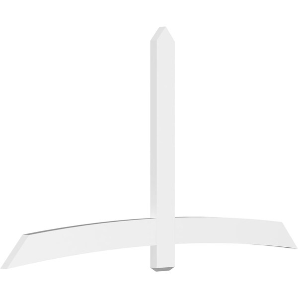Ekena Millwork Bellingham Architectural Grade PVC Gable Bracket, 96"W x 52"H x 2"D x 6"F, 13/12 Pitch GBP096X52X0206BEL00 - main
